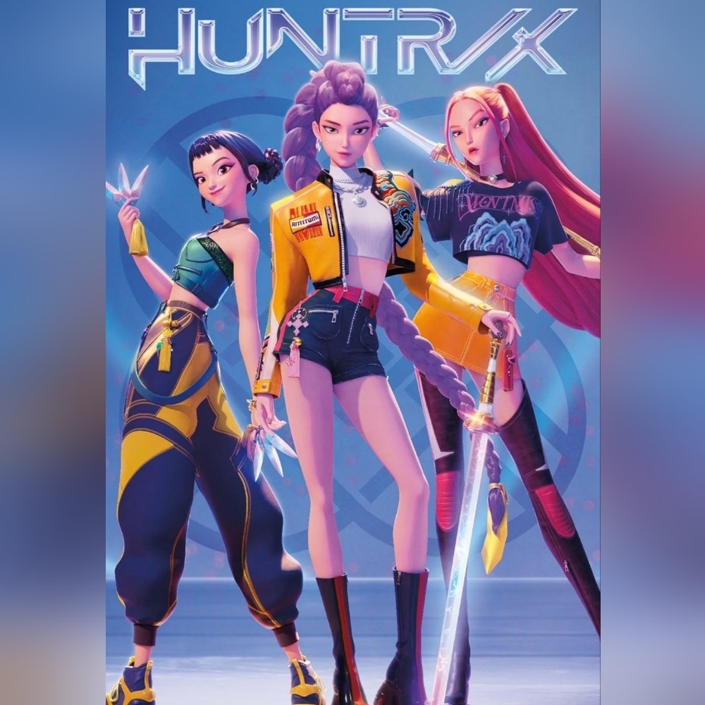 KPop Demon Hunters (2025) - Huntrix Hero Group Wall Poster, 34"x22.4" - Unframed